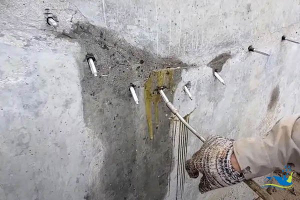 xử lý chống thấm ngược tại Tây Hồ bơm keo PU áp lực cao tầng hầm