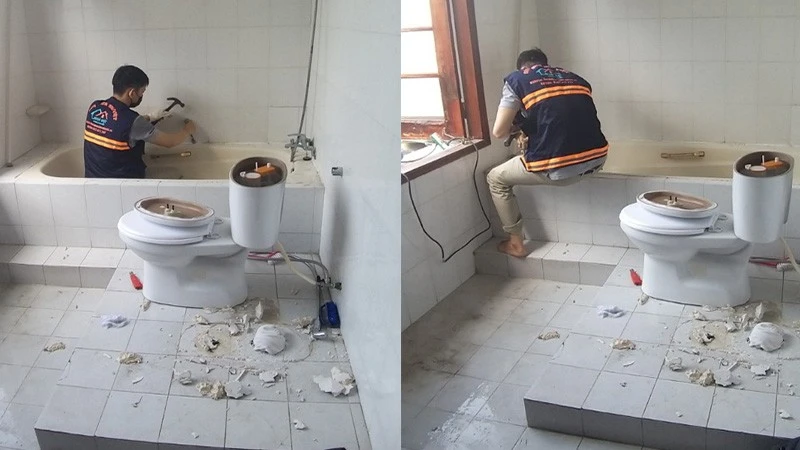 Các hạng mục chống thấm dột tại Ba Đình do chống thấm Hà Nội 365 tiếp nhận